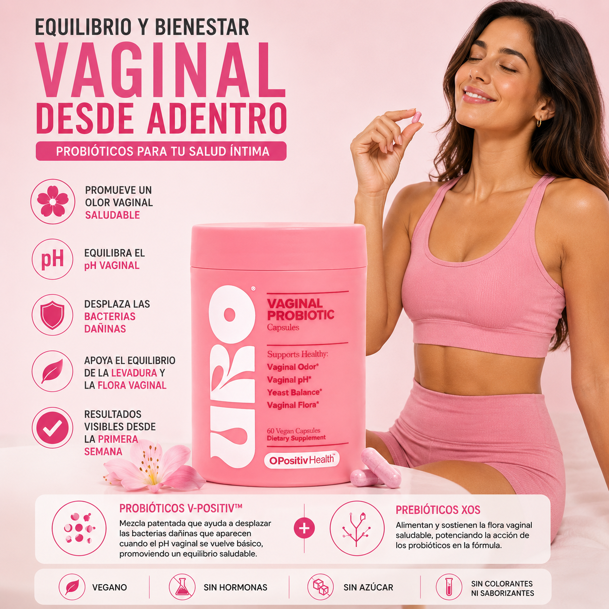 Te Equilibra la Flora y el pH Vaginal - Uro Probiotic