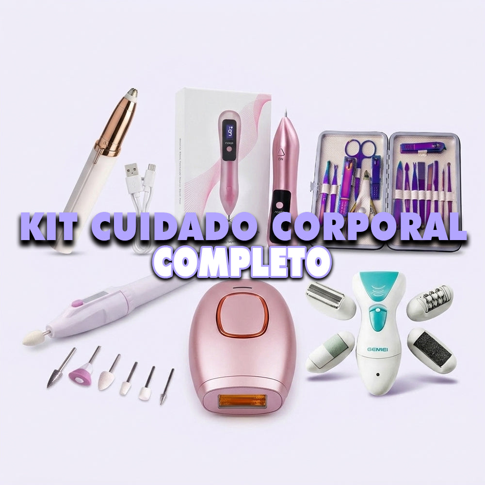 Kit Cuidado Corporal Completo: IPL + Manicura Eléctrica + Pies + Cejas + Removedor de Manchas + Manicura Manual