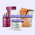 Kit Hidratación Facial: Ácido Hialurónico + Sérum Reparador + Mascarilla de Pétalos de Rosa