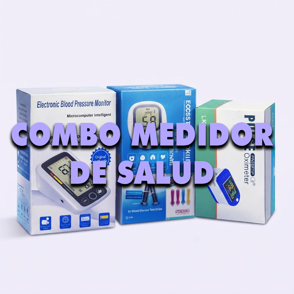 Controla tu presión, glucosa y oxígeno desde casa con un solo combo - Combo Medidor de Salud 3 en 1