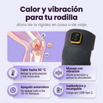 Masajeador de Rodilla Térmico 3 en 1 con calor, vibración y panel táctil LED