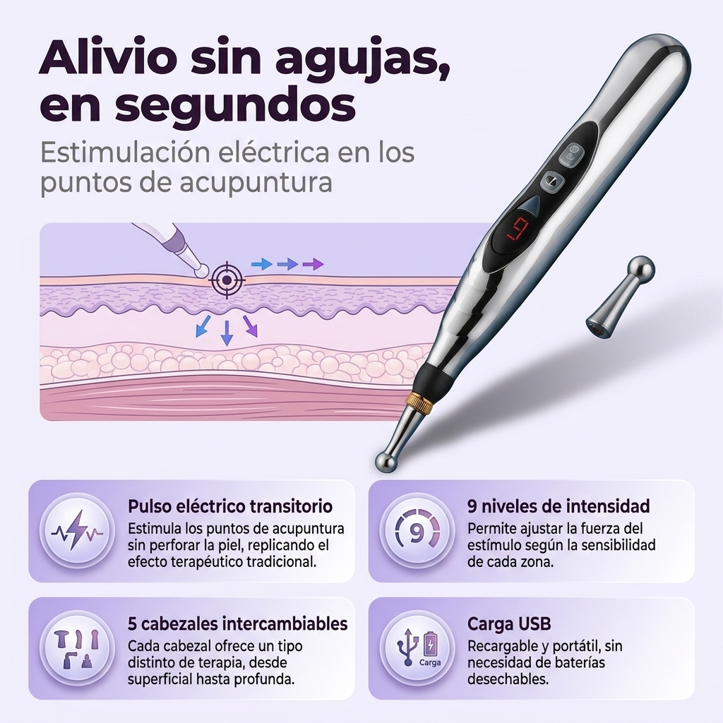 Alivia el dolor sin agujas en minutos - Lápiz de Acupuntura Electrónica Pro
