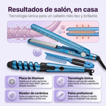 Alisa, riza y peina con un solo kit - Combo Nano Titanium Profesional