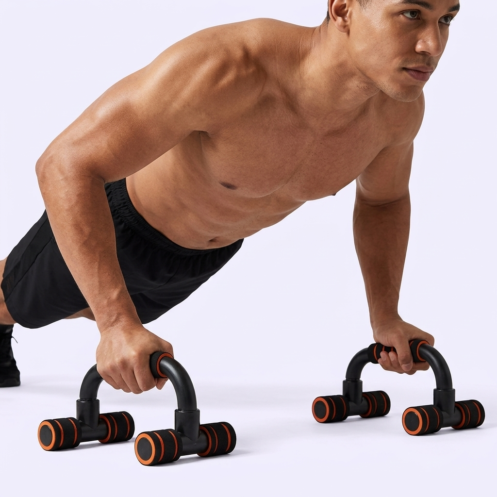 Fortalece pecho, tríceps y brazos con cada flexión - Soportes para Flexiones PVC X2