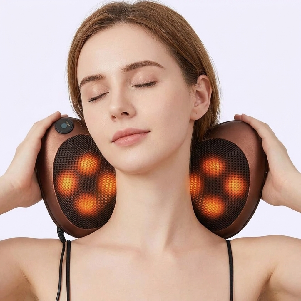 Masaje shiatsu con calor para todo el cuerpo - Cojín Masajeador Multifuncional