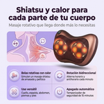 Masaje shiatsu con calor para todo el cuerpo - Cojín Masajeador Multifuncional