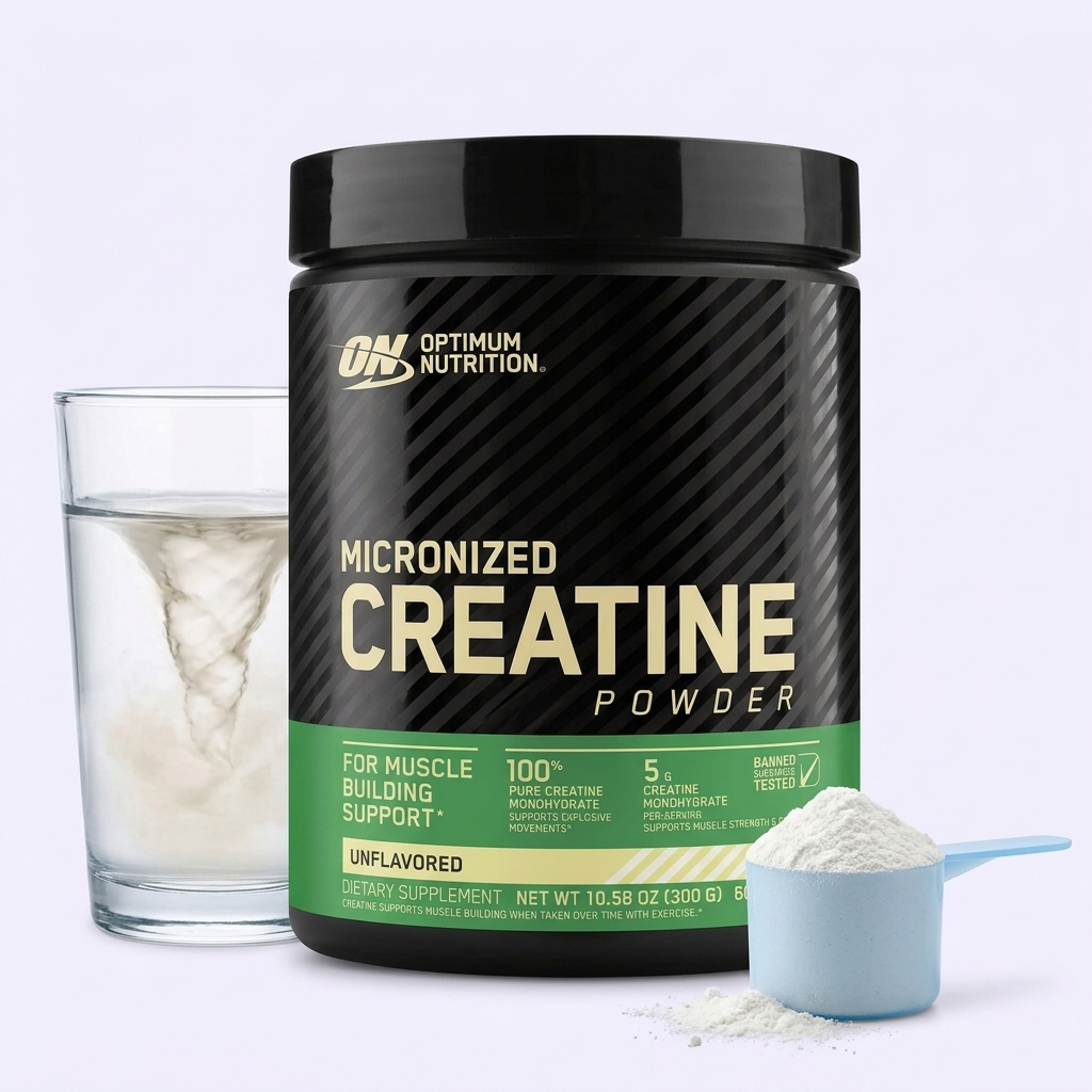 Aumenta tu fuerza y rendimiento muscular - Creatina Micronizada Optimum Nutrition