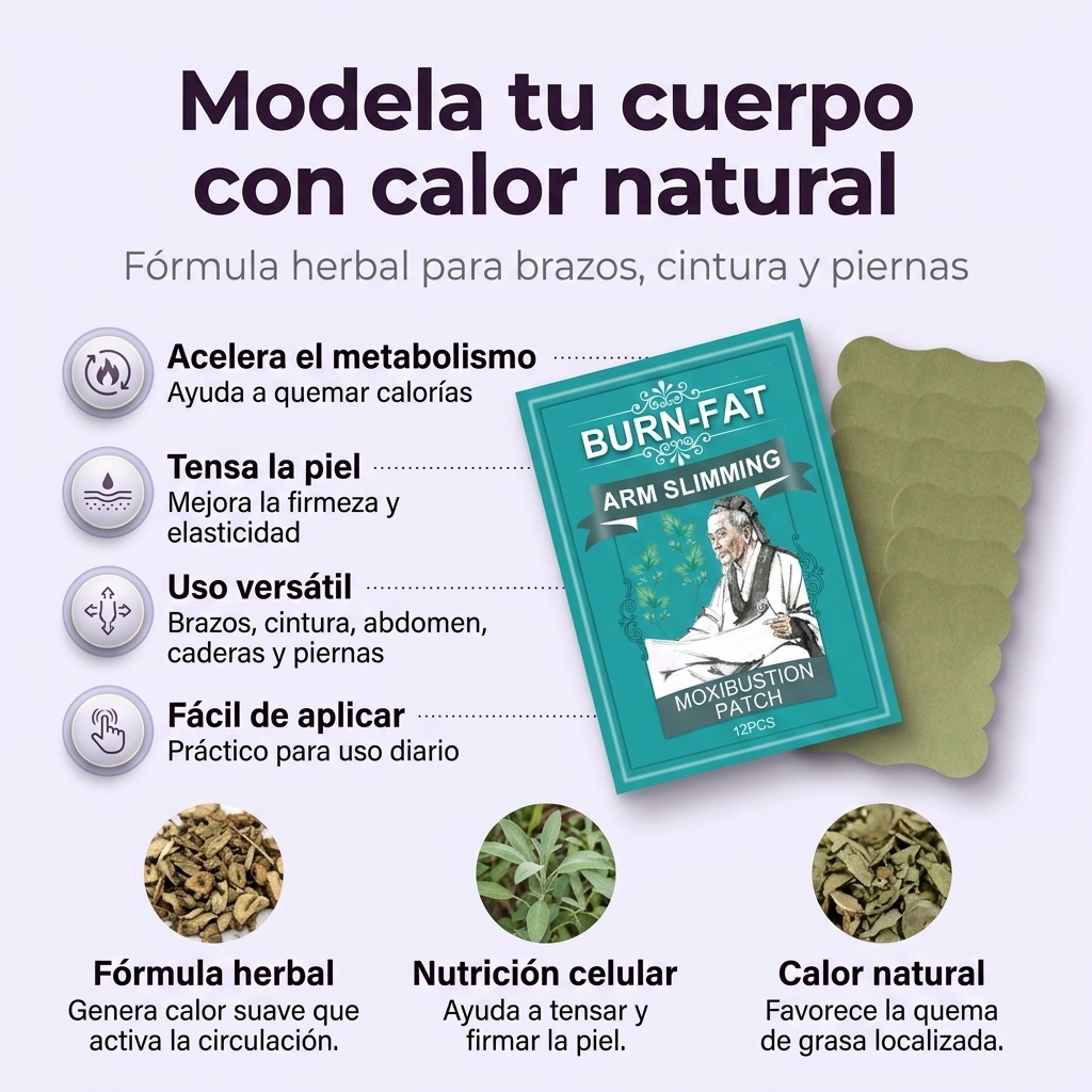 Modela tu cuerpo con calor herbal - Parche de Moxibustión Quema Grasa