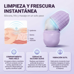Limpieza Profunda y Piel Radiante con Frescura Instantánea - Cepillo Facial de Silicona con Hielo