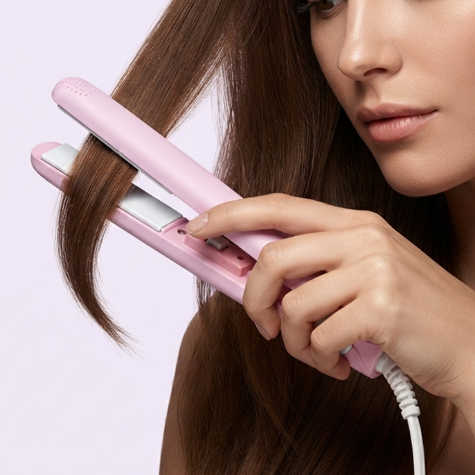 Alisa tu Cabello sin Frizz Estés Donde Estés - Mini Plancha Alisadora Portátil de Cerámica