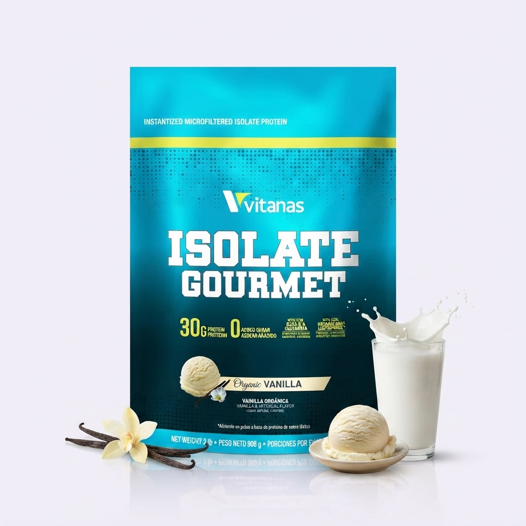 Proteína Aislada Pura para Masa Muscular Magra - Isolate Gourmet Vainilla 2LB