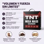 Gana Volumen y Masa Muscular con una Carga Calórica Potente - TNT Mega Mass Gainer 10LB