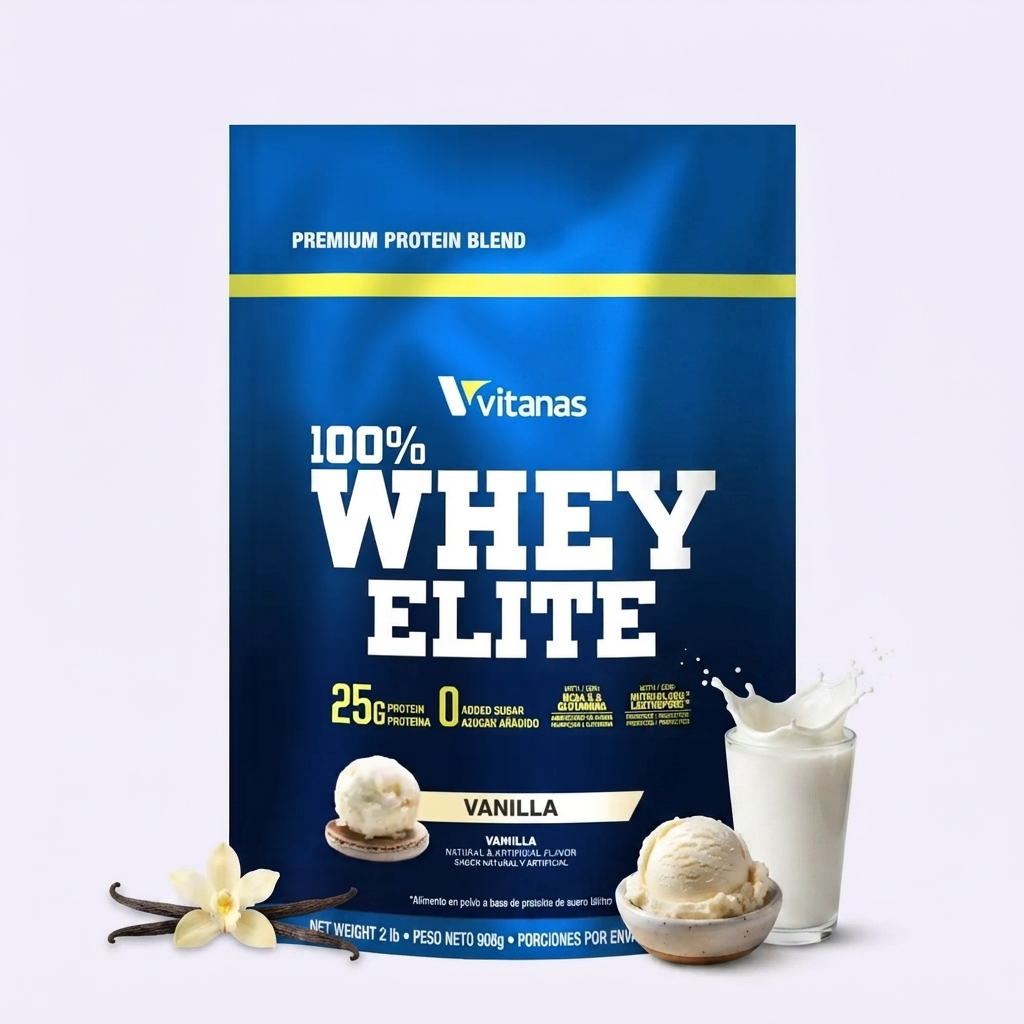 Potencia, Rendimiento y Definición Muscular - Whey Elite Vainilla 2LB
