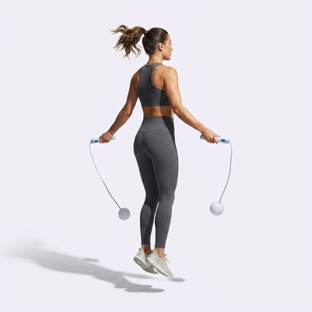 Entrena Cardio en Cualquier Espacio - Cuerda para Saltar Inalámbrica con Contador Digital