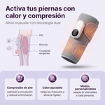 Alivia el dolor muscular y activa la circulación en tus piernas - Masajeador de Piernas con Calor y Compresión