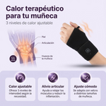 Alivia el dolor de muñeca con calor terapéutico ajustable - Muñequera Eléctrica Terapéutica