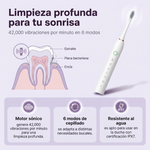 Limpieza profesional en casa con 6 modos inteligentes - Cepillo Dental Eléctrico Recargable USB