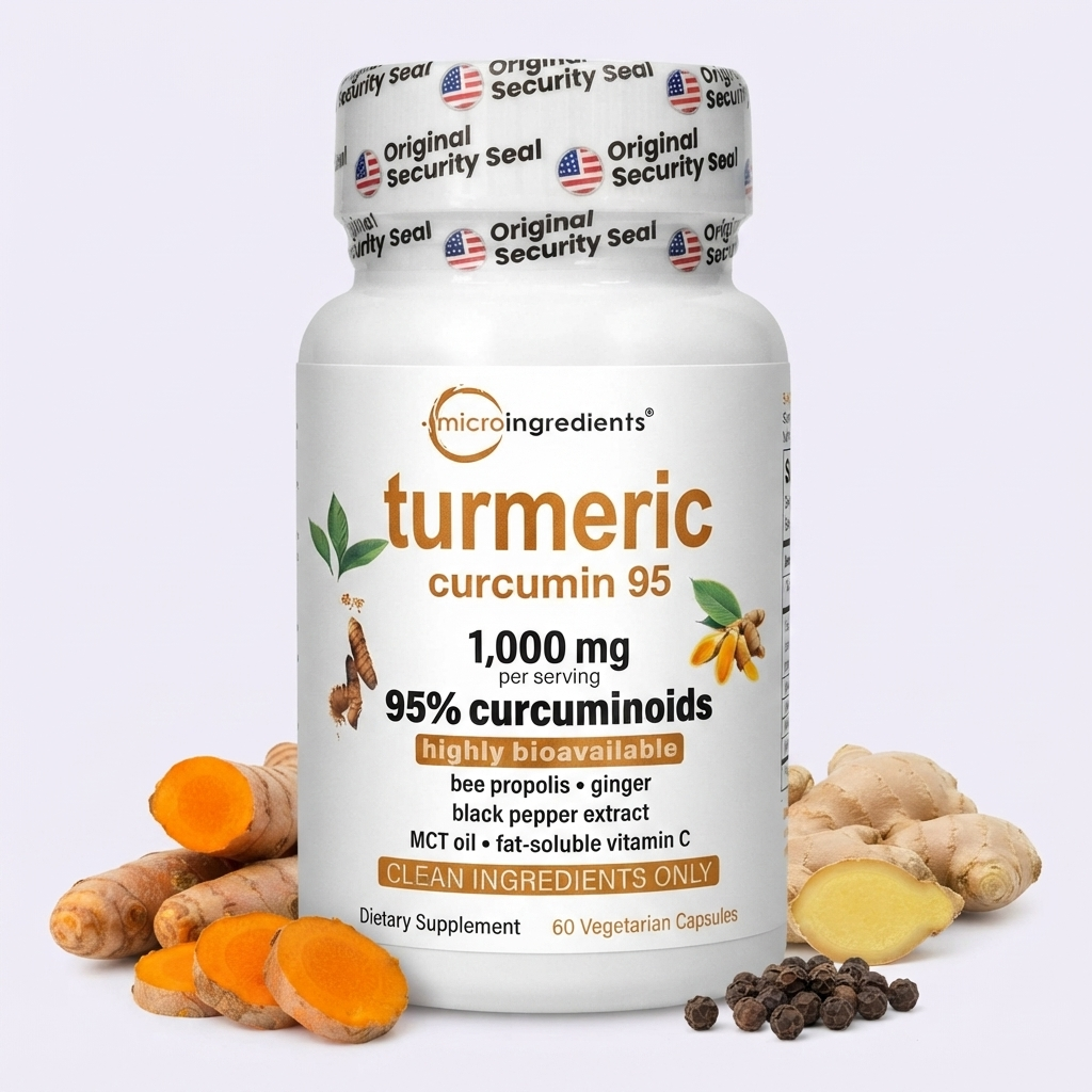 Apoya tu bienestar general con máxima biodisponibilidad - Suplemento Turmeric Curcumin 95%