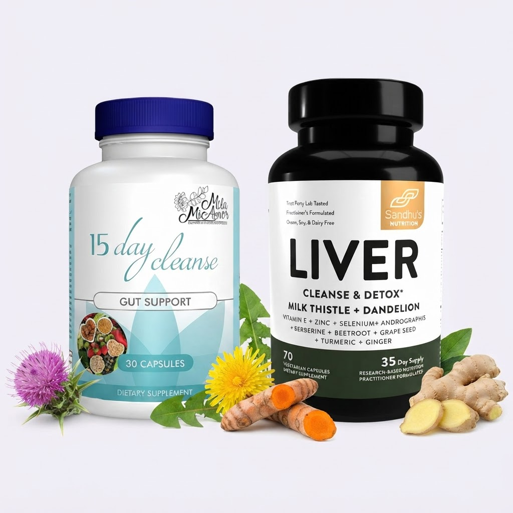 Limpieza digestiva y protección hepática en un combo completo - Combo 15 Day Cleanse + Liver Cleanse & Detox