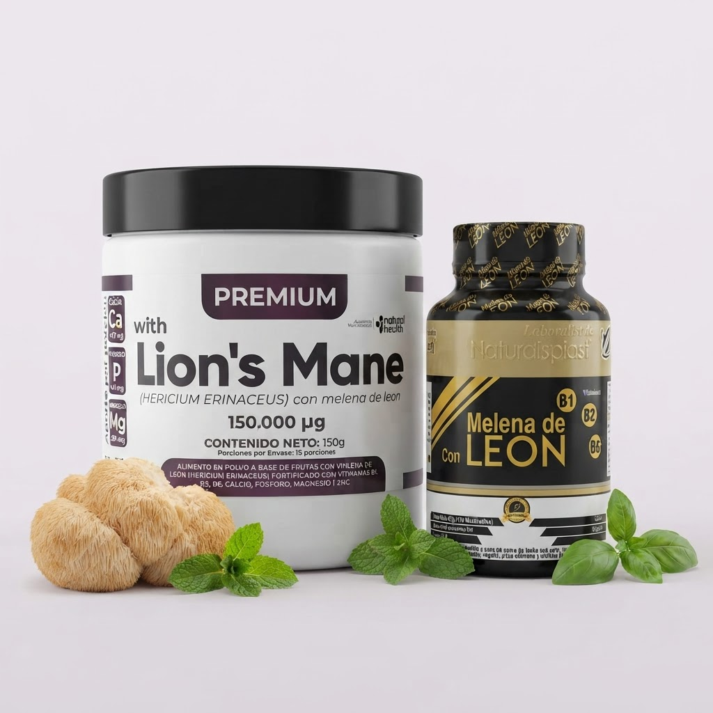 Claridad mental, energía y bienestar en un solo combo - Combo Melena de León en Polvo + Cápsulas Masticables