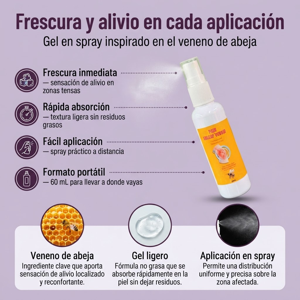 Alivia y refresca tus músculos con el poder de la abeja - Pain Relief Spray de Abeja 60mL