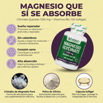 Magnesio quelado con B6 para el sueño, los músculos y el corazón - Magnesium Glycinate Danna's 1330 mg