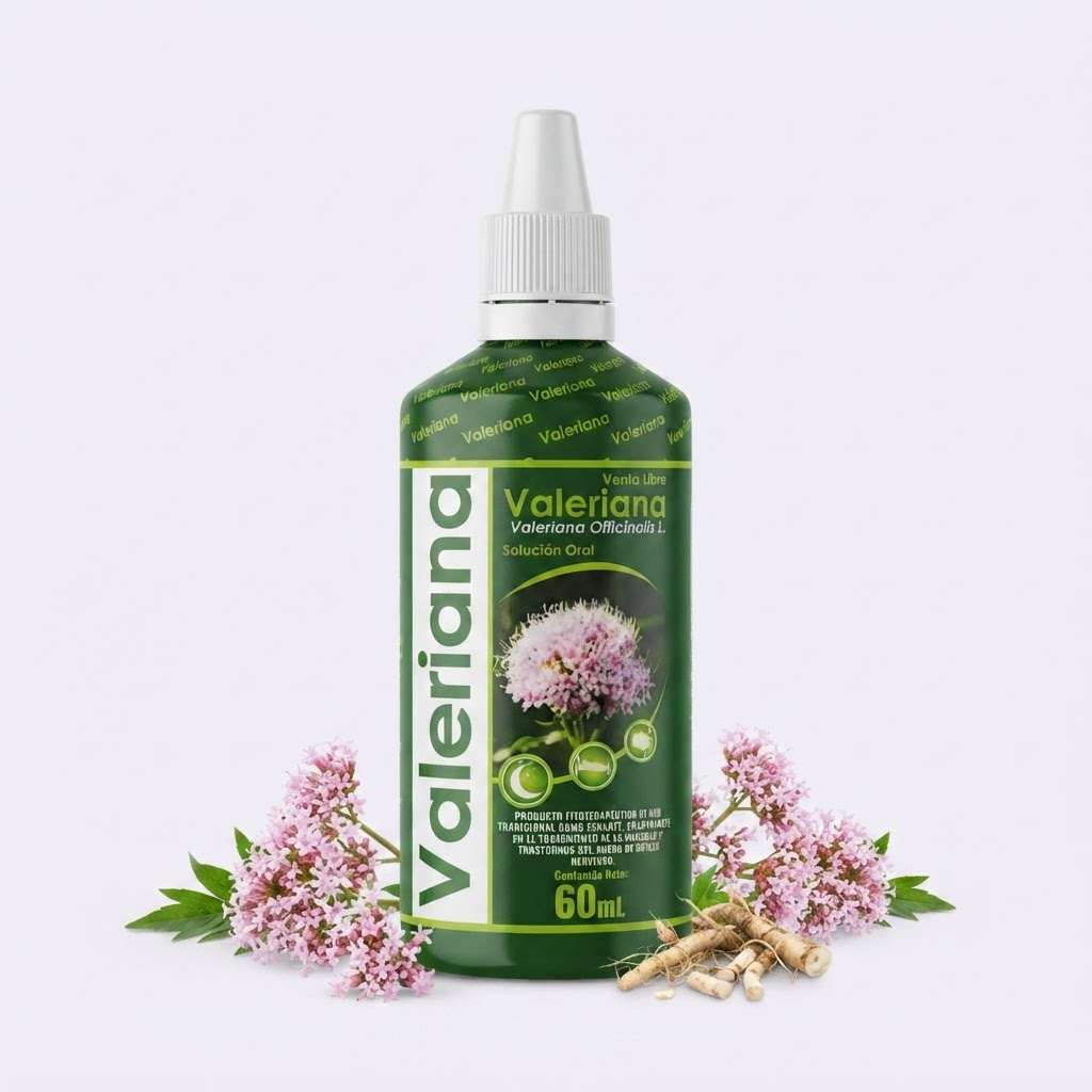 Relajación natural, menos ansiedad y mejor sueño sin dependencia - Gotas de Valeriana 60 ml