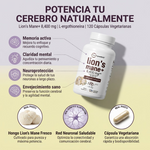 Potencia la memoria, la cognición y el envejecimiento saludable - Lion's Mane+ 8,400 mg Microingredients