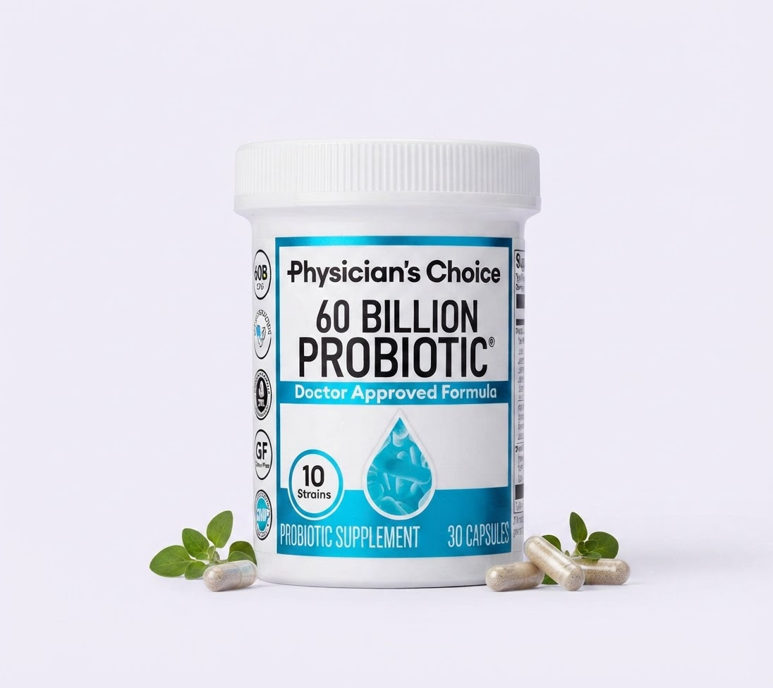 60 mil millones de CFU para una digestión sana y microbiota equilibrada - Probiotic 60B Physician's Choice 30 cápsulas