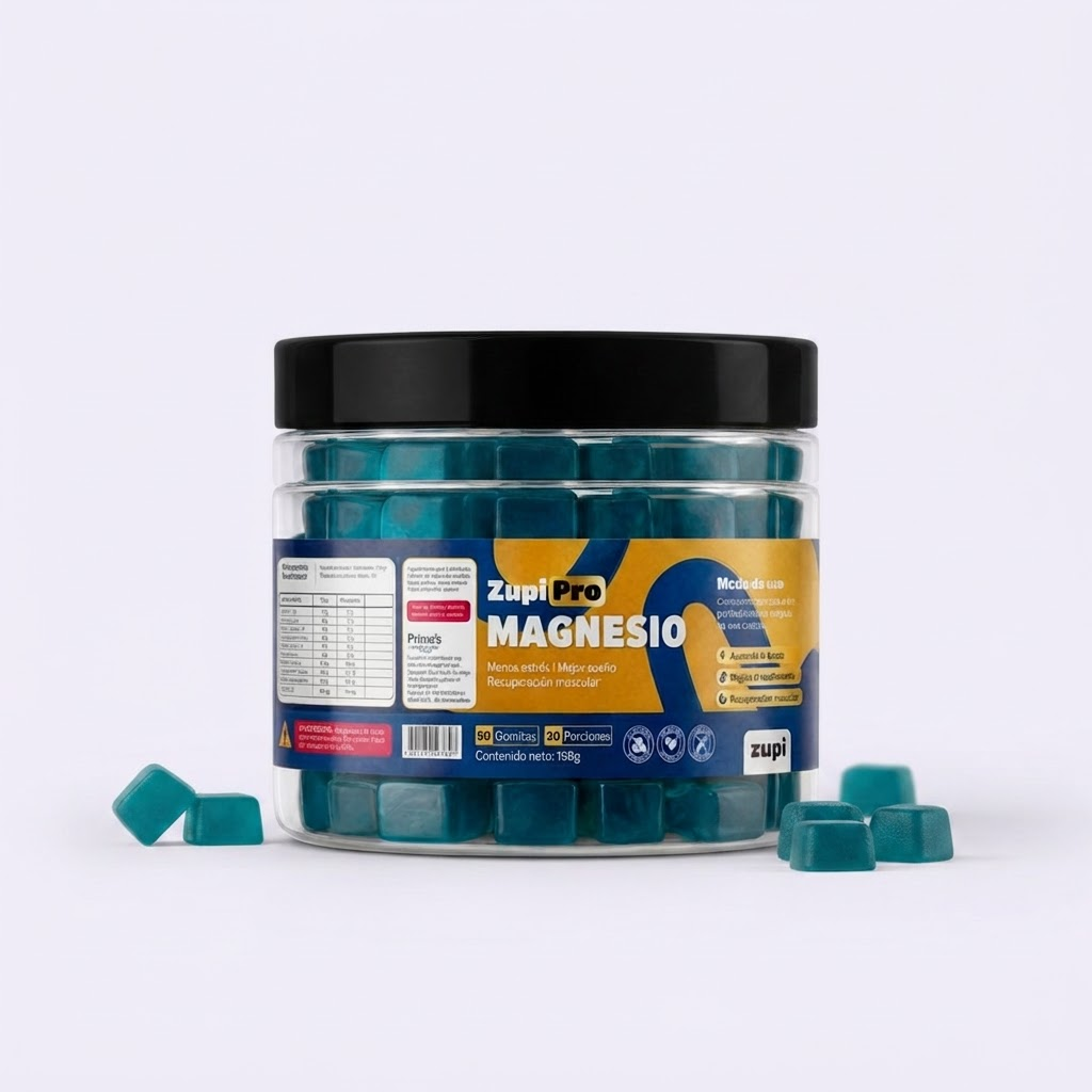 Sueño reparador, menos estrés y recuperación muscular en formato gomita - Magnesio ZupiPro 50 Gomitas