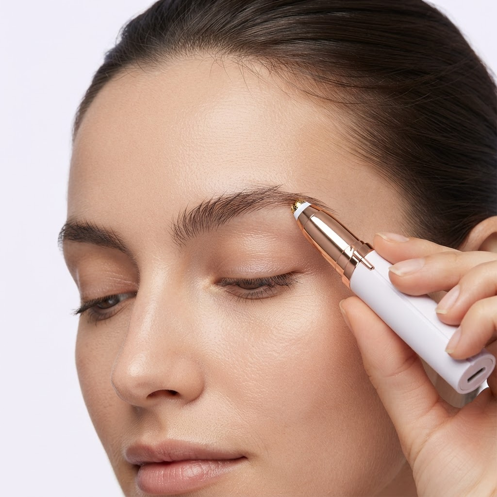 Cejas perfectas en segundos, sin dolor ni irritación - Depiladora de Cejas Recargable con Luz LED