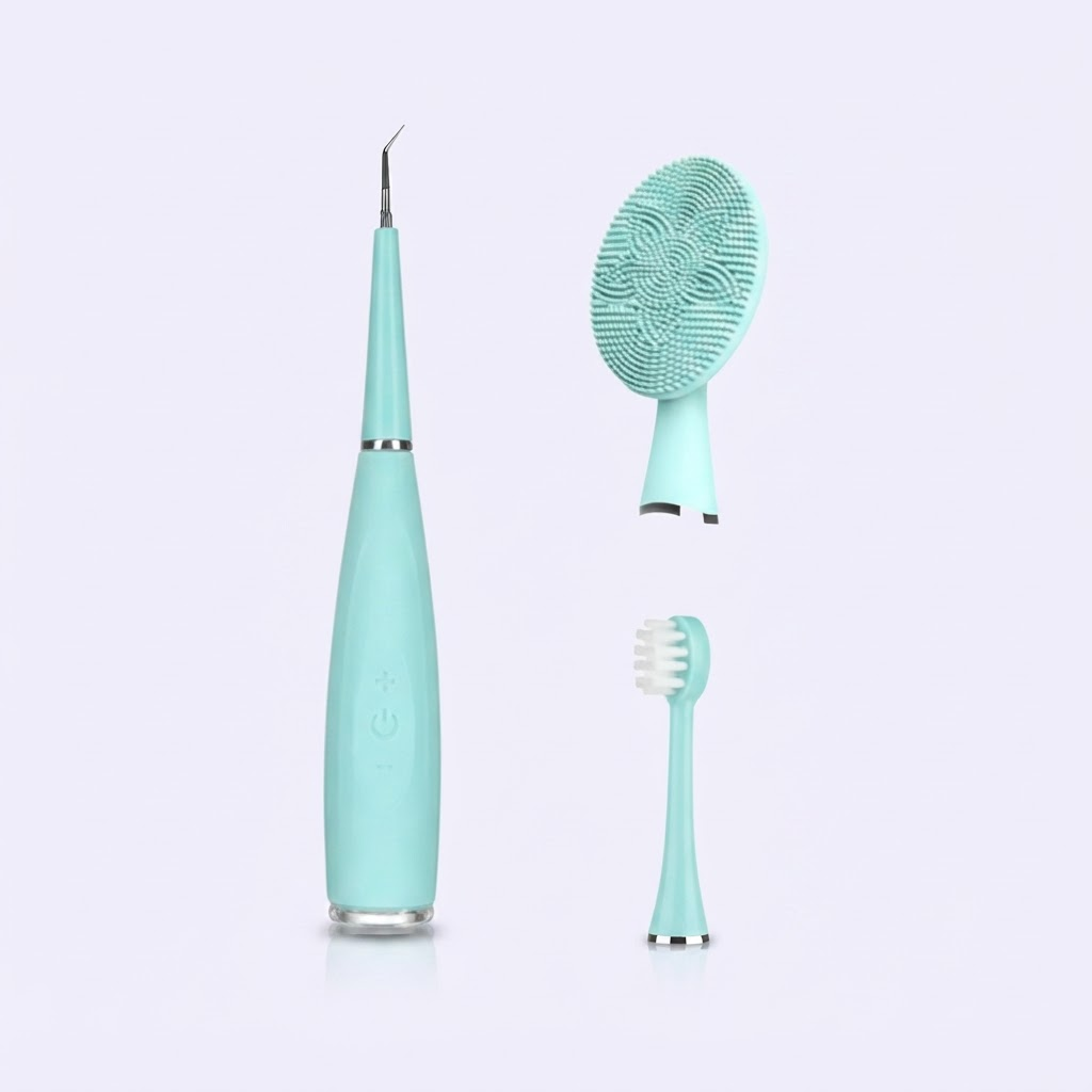 Elimina sarro, manchas y cálculos dentales con vibración de alta frecuencia - Cepillo Removedor de Sarro 3 en 1