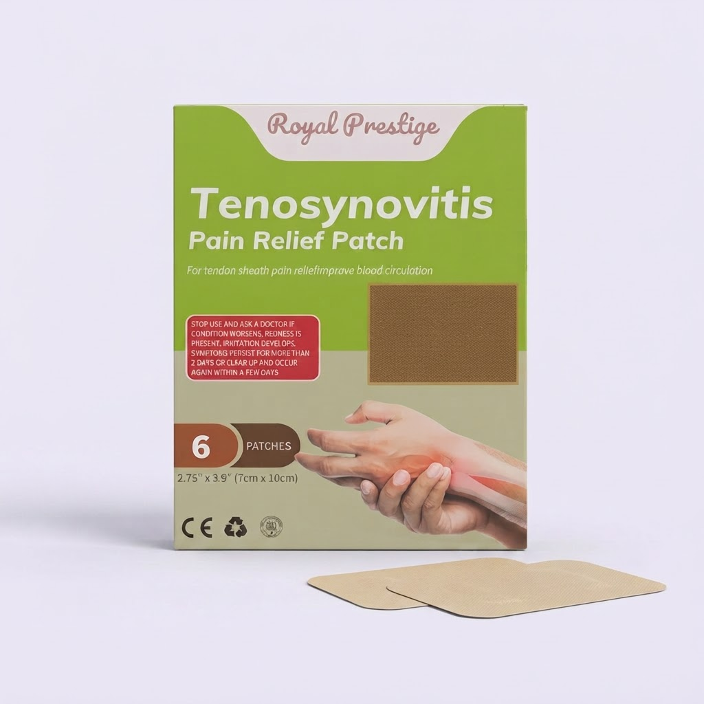 Alivia el dolor de muñeca por tenosinovitis de forma rápida y localizada - Parche Tenosinovitis Pain Relief Royal Prestige x6