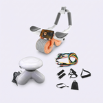 Entrena el core, gana fuerza y recupera los músculos en un solo combo - Rueda Abdominal Automática + Bandas de Resistencia + Masajeador Mini