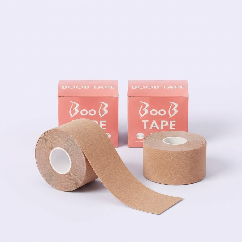 Luce cualquier escote sin brasier, con soporte invisible y resistente al agua - Combo Boob Tape Levanta Busto x2