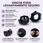 Fija los discos de tu barra olímpica de forma rápida, firme y segura - Collarines de Seguridad Sttriker x2 para Barra 2"