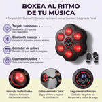 Entrena boxeo al ritmo de la música con objetivos luminosos y guantes incluidos - Máquina de Boxeo Musical de Pared