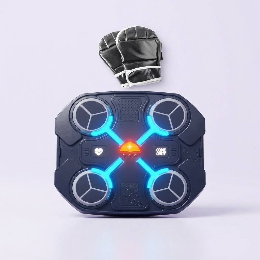 Mueve el cuerpo, golpea al ritmo y aprende jugando - Máquina de Boxeo Musical Interactiva con Bluetooth y Guantes