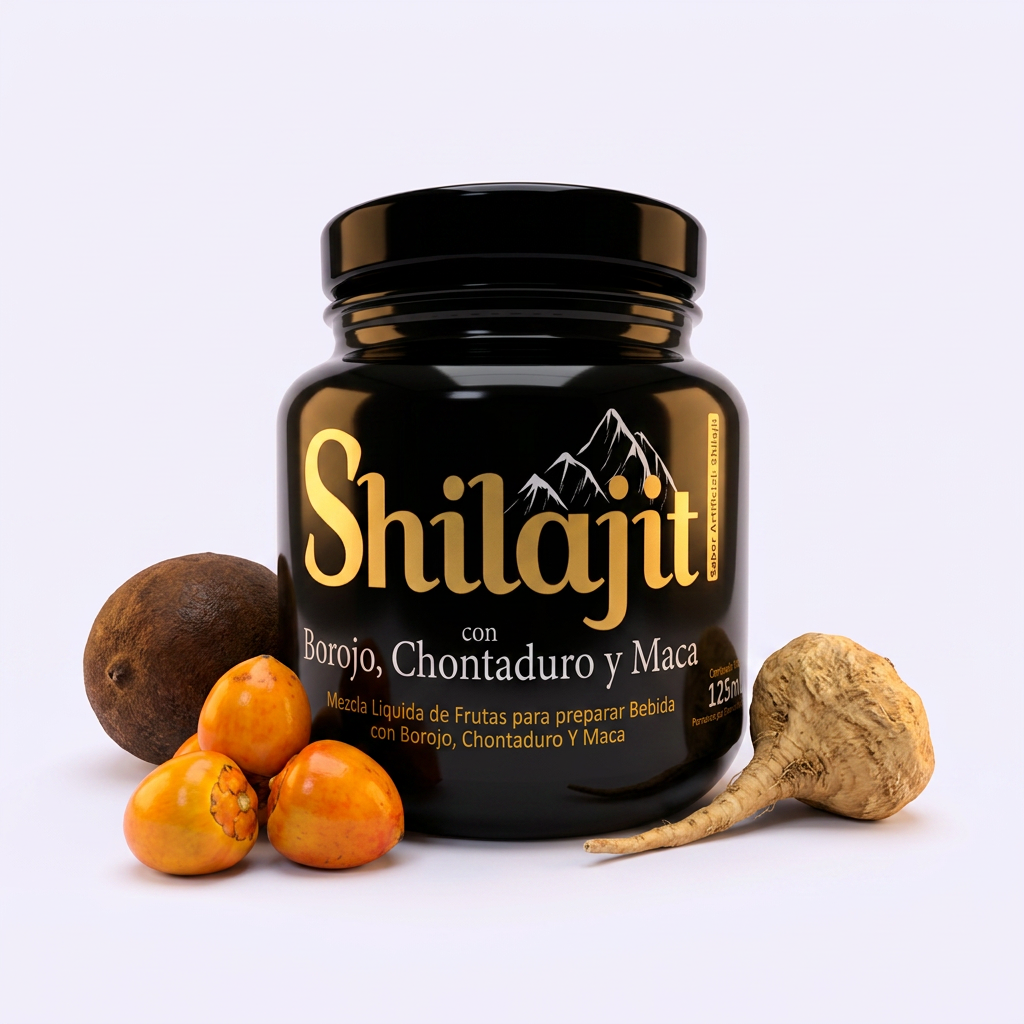Energía, Vitalidad y Bienestar Natural - Shilajit Jalea con Borojo, Chontaduro y Maca