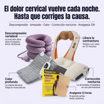 Kit Cuello Pro: Tracción Cervical + Masajeador + Manta Térmica + Almohada Ortopédica + Parche Paingone