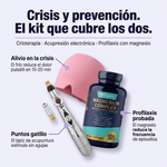 Kit Migraña Integral: Gorro de Gel + Lápiz de Acupuntura + Magnesio Complex