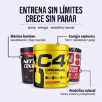 Kit Boost de Entreno: Nitric Oxide Booster SNAP + C4 Original Pre-Entreno + Turkesterone Old School