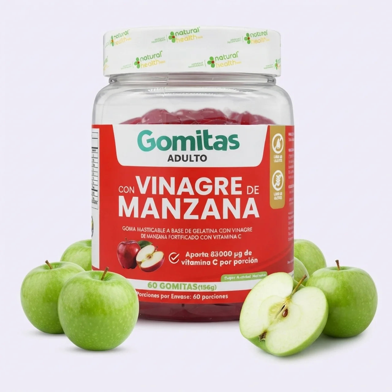Aprovecha los beneficios del vinagre de manzana en gomitas deliciosas - Gomitas de Vinagre de Manzana + Vitamina C
