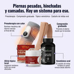 Kit Circulación: Masajeador de Piernas + Medias de Compresión + Ungüento Varicose + Castaño de Indias