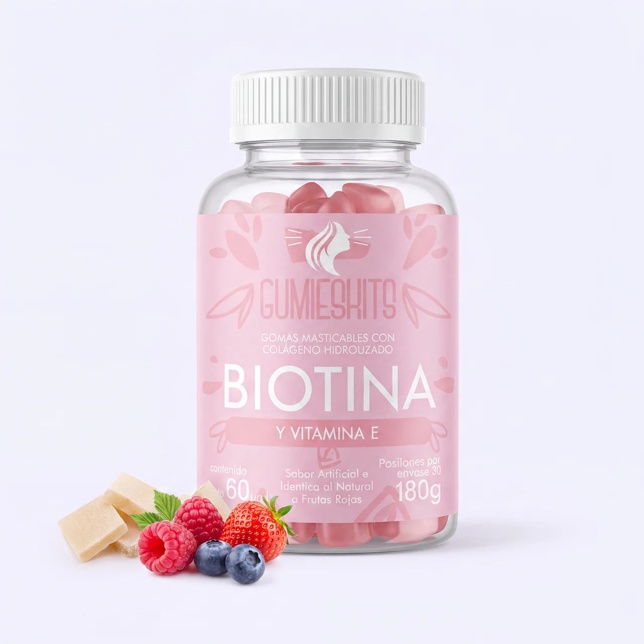 Te Fortalece Cabello, Uñas y Piel - Gomas de Biotina GUMMIESKITS
