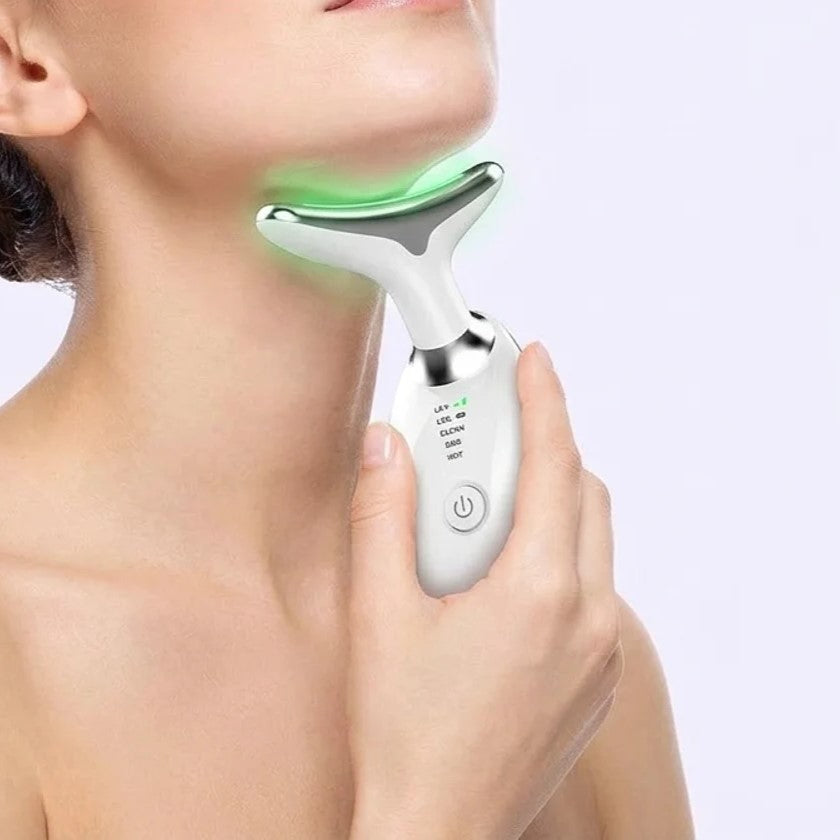 Reafirma el Cuello y Elimina la Papada - Masajeador Facial 4 en 1
