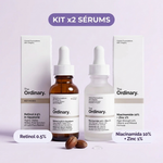 Kit 2 Sérums The Ordinary: Retinol 0.5% in Squalane y Niacinamida 10% + Zinc 1%. Borra Arrugas y Manchas de Golpe