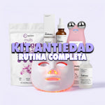 Kit Antiedad Rutina Completa: Máscara LED + Microcorriente + Retinol + Ácido Hialurónico + Multi Colágeno