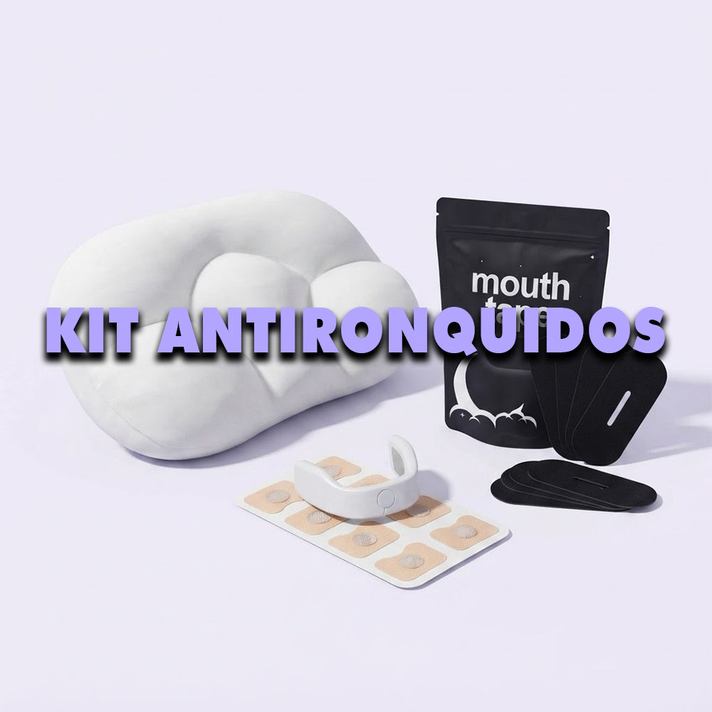 Kit Antirronquidos: Dilatador Nasal + Almohada Ergonómica + Mouth Tape