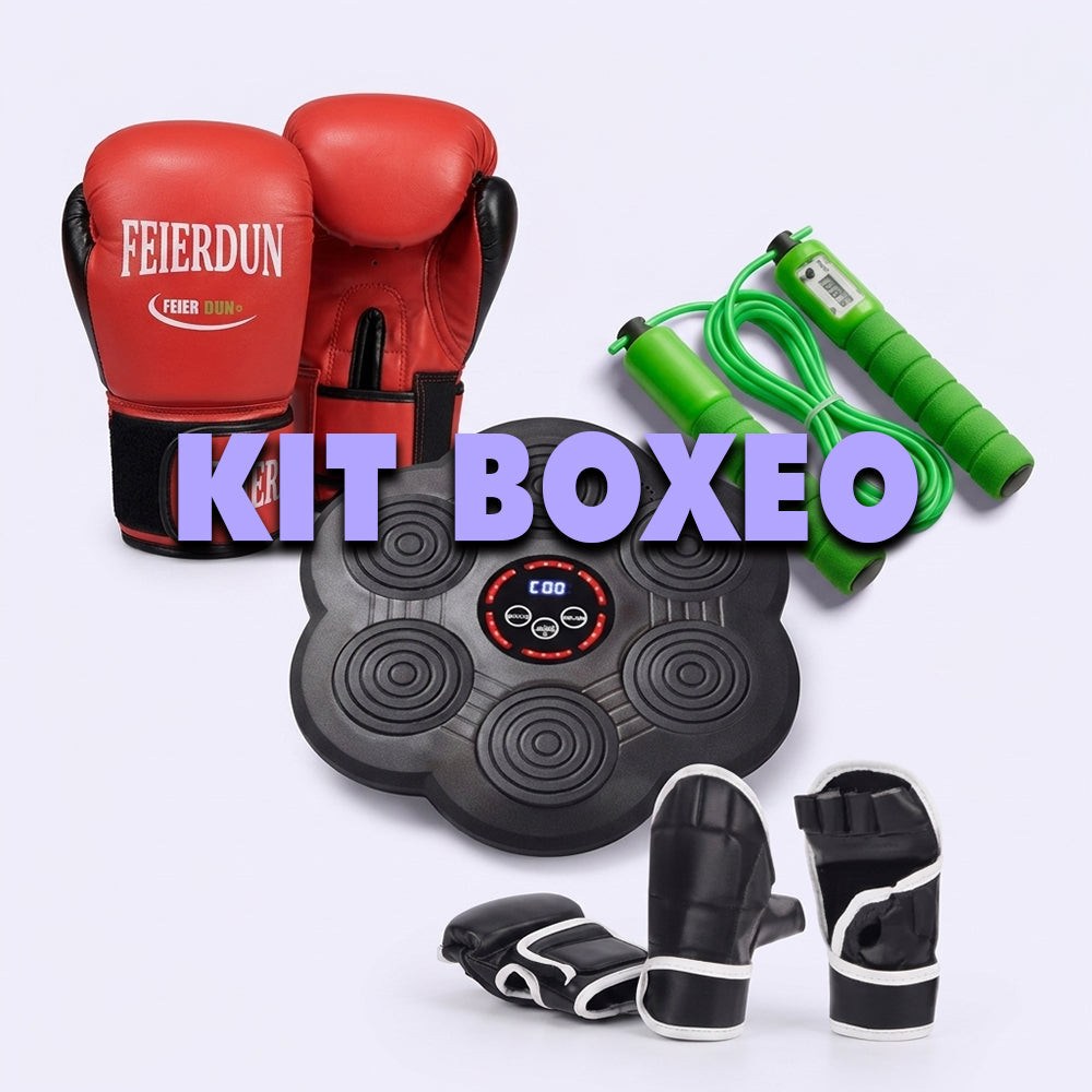 Kit Boxeo: Máquina Musical de Pared + Guantes Feierdun + Cuerda con Contador